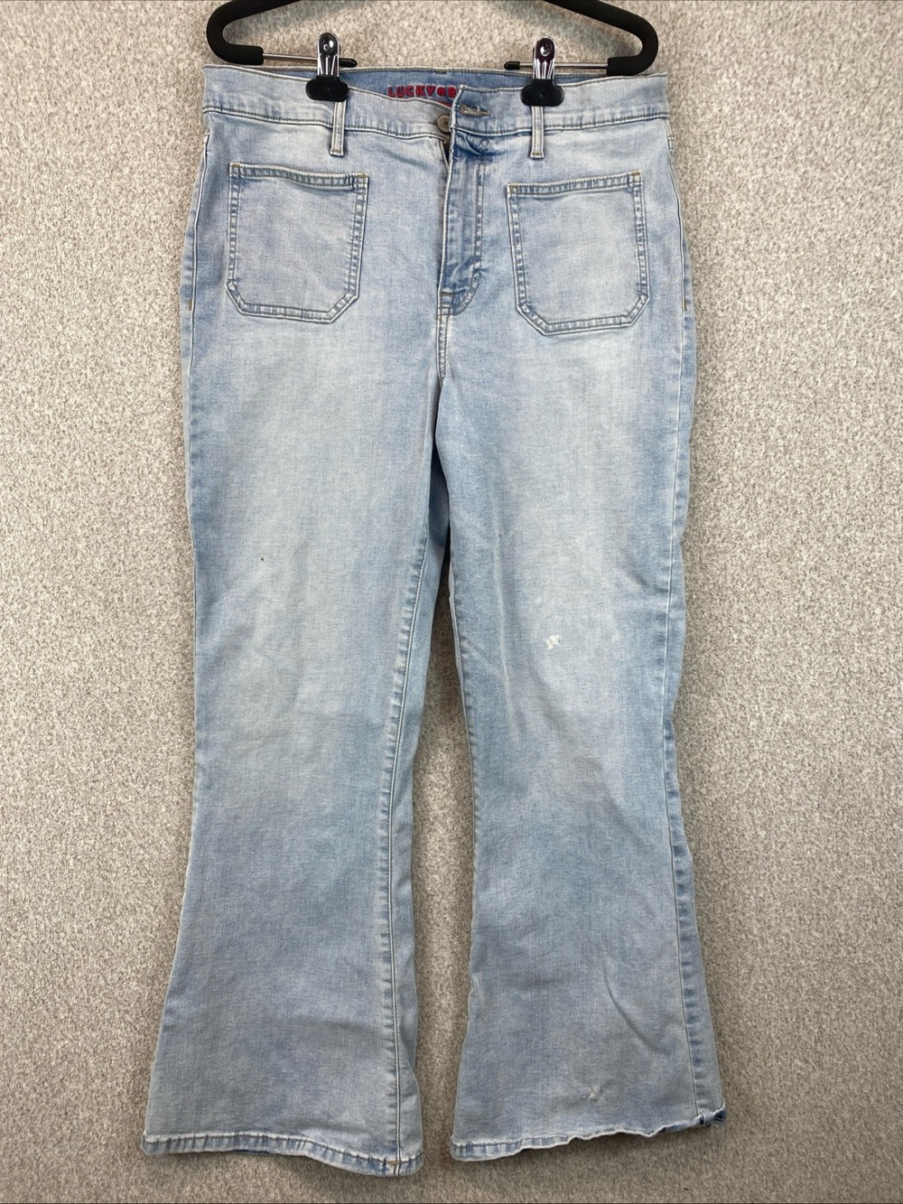 Lucky Brand Stevie High Rise Flare Jeans Womens 12/31 Pocket Front Stretch